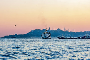 Fototapeta premium Bosphorus at dusk Istanbul