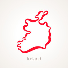 Ireland - Outline Map