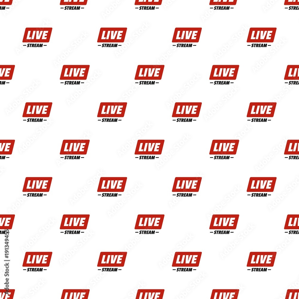 Poster hot live stream pattern seamless in flat style for any design