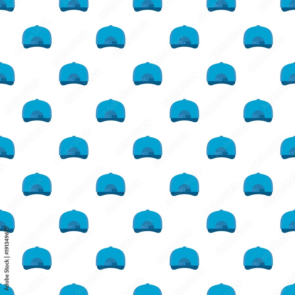 Poster baseball cap back pattern seamless in flat style for any design