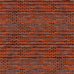 Realistic brick wall red
