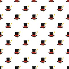 Hat with wand pattern seamless in flat style for any design