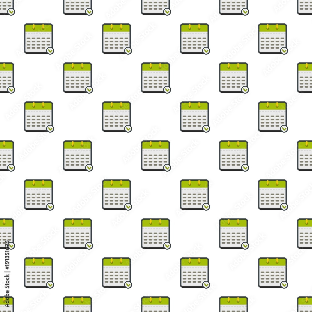 Poster calendar modern pattern seamless in flat style for any design