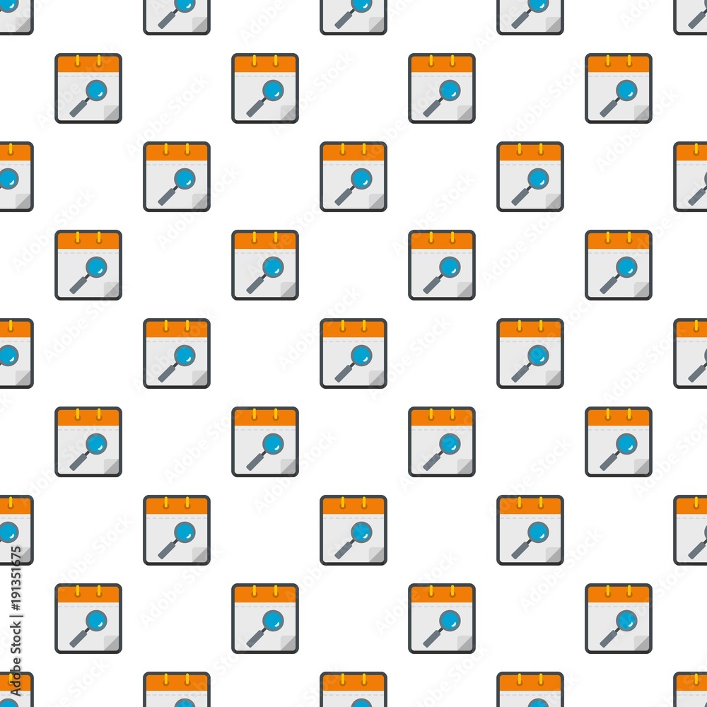 Poster calendar search pattern seamless in flat style for any design