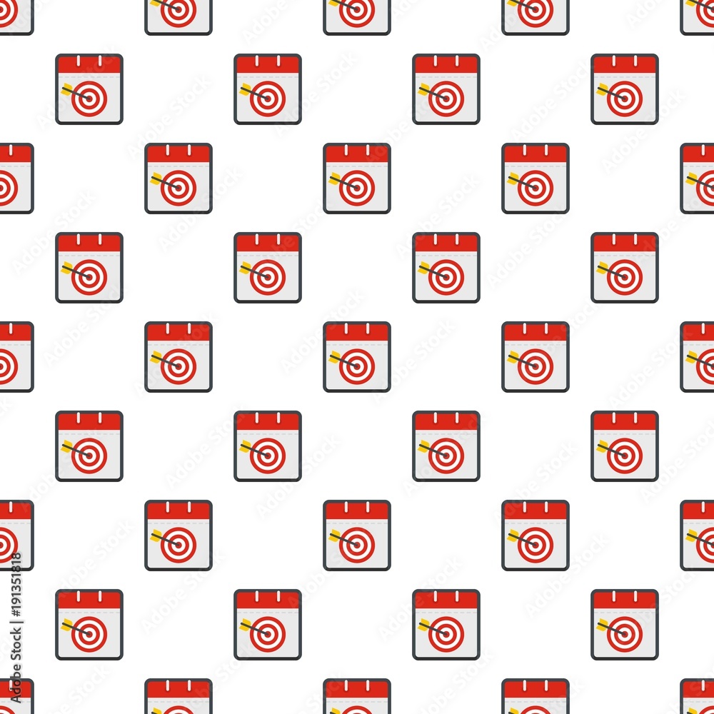 Poster calendar target pattern seamless in flat style for any design
