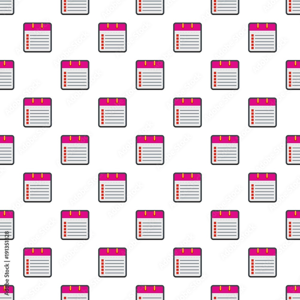 Poster calendar list pattern seamless in flat style for any design