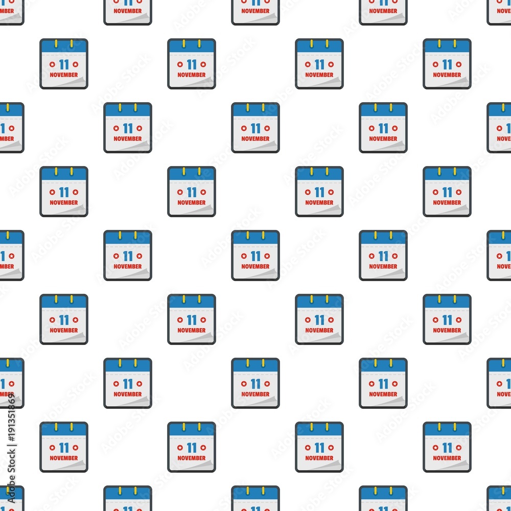 Poster calendar eleventh november pattern seamless in flat style for any design
