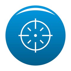 Obraz premium Specific target icon vector blue circle isolated on white background 
