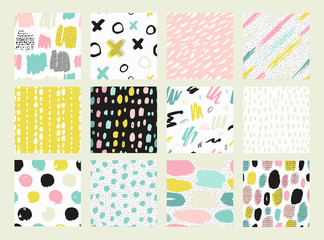 Collections of colorful seamless pattern.