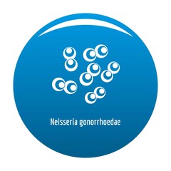 Neisseria gonorrhoedae icon vector blue circle isolated on white background 