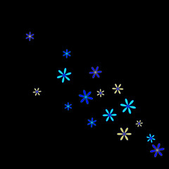 Cute Floral Pattern with Simple Small Flowers for Greeting Card or Poster. Naive Daisy Flowers in Primitive Style. Vector Background for Spring or Summer Design.
