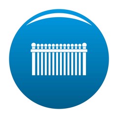 Fence with ball icon vector blue circle isolated on white background 