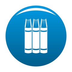 Book pile icon vector blue circle isolated on white background 