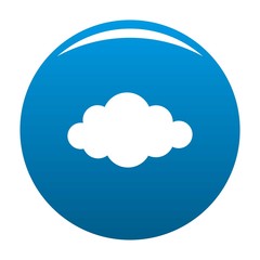 Cloud in sky icon vector blue circle isolated on white background 