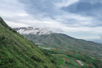 Naklejka premium dieng plateau wonosobo central java indonesia