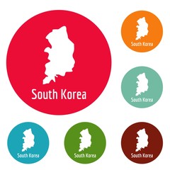 South Korea map in black. Simple illustration of South Korea map vector isolated on white background