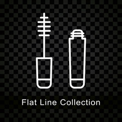 mascara icon on checkered background