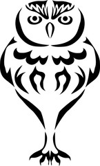 Owl - stylized vector illustration
