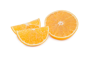 Fresh oranges isolated on white background