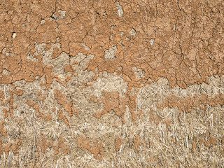 Clay Home Wall Texture ,Close up of Natural building materials made of clay are energy-saving