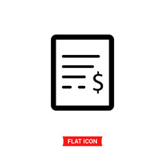 Billing vector icon , invoice symbol