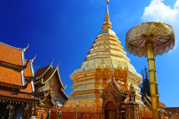 Fototapeta premium Wat Phra That Doi Suthep temple in Chiang Mai Province, Thailand