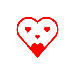 Heart vector icon , love symbol