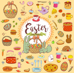 Easter food doodles