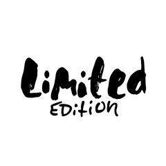 Fototapeta premium Limited edition. Ink handwritten lettering. Modern dry brush calligraphy. Typography poster design. Vector illustration.