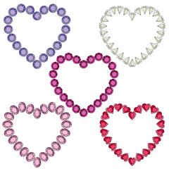 gemstone heart shaped frames