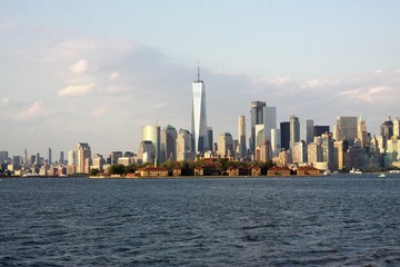 Fototapeta na wymiar Vista de New York desde el Liberty Park