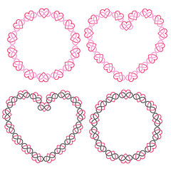 interlocking heart frames