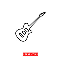 Outline guitar vector icon