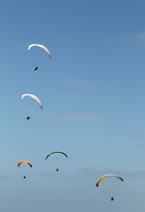 Paragliding at the coast of La Jolla, California