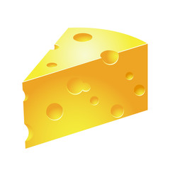 Slice of cheese - icon of piece of holed cheese