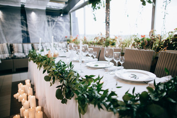 Wedding table setting