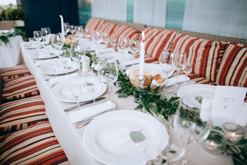 Wedding table setting