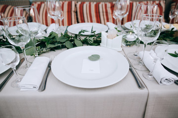 Wedding table setting