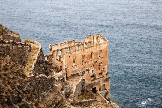 Ruin of Los Realejos on Cliff of Tenerife, Spain, Europe