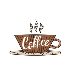 Hot Coffee Simple Illustration
