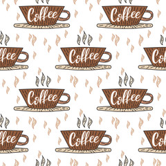 Hot Coffee Simple Pattern