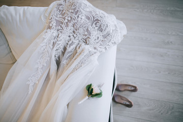 beautiful bridal gray rustic style dress