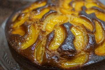 Appetizing orange cake.