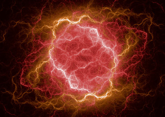 Hot burning plasma, abstract fireball
