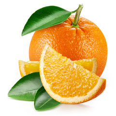 orange fruits with leaf