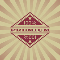 Premium quality label. Retro Design