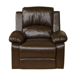 brown leather chair isolated on white background