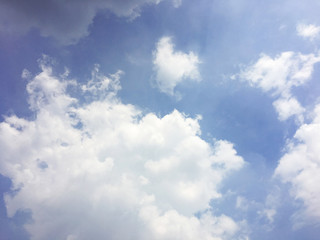 .White clouds and blue sky background