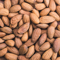 almonds background. 