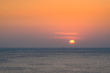sunset in the sea